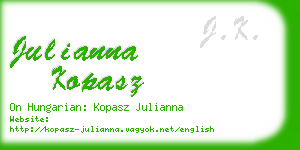 julianna kopasz business card